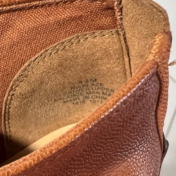 Nine West : Blaze Cognac Leather Open-Toe Wedge Ankle Booties : 5 1/2 - Picture 8 of 10